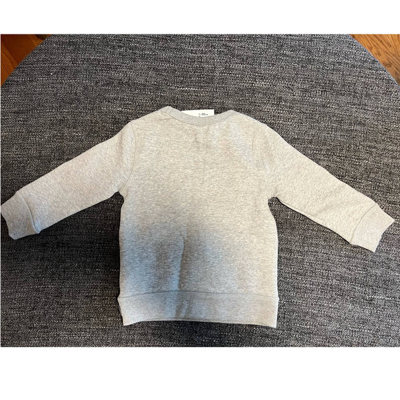 3/$27 NWT Gap Unisex Arm & Chest Logo Crewneck Sweatshirt in Gray, size 18-24 mo - Picture 2 of 5